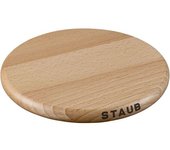 Staub Specialities Salvamanteles magnético 16 cm, redondo, Haya, Marrón