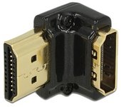 HDMI-A/HDMI-A male, F/M, 90° Negro, Adaptador