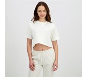 Camiseta Crop Top Reebok - Blanco - Camiseta Manga Corta Mujer talla S