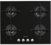 Smeg PV164N2 Placa de Gas 4 Zonas 60cm Cristal Negro
