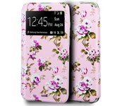 Cool Funda Flip Cover Dibujos Flores para iPhone 12 mini