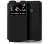 Cool Funda Flip Cover Liso Negro para Alcatel 1S (2021)/3L (2021)