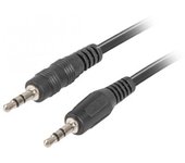 Lanberg Cable Audio MiniJack 3.5mm 3 Pin Macho/Macho 2m Negro