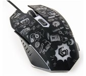 Gembird MUS-6B-GRAFIX-01 Ratón Óptico USB 3600 DPI Negro