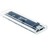 TooQ Caja Externa RGB para SSD M.2 NGFF/NVMe Transparente