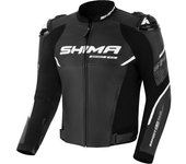 SHIMA Bandit 2.0 Chaqueta de cuero de moto perforada - Negro Blanco (58)