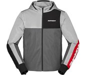 Spidi Net Sudadera con capucha de moto - Negro Gris Rojo (L)