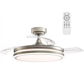 Ventilador led con aspas plegables perla níquel cct (72w)