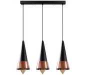 Regleta de techo momo 19 negro/cobre (3 luces)