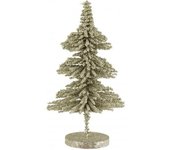 J-line Árbol de navidad de plástico verde de 22x22x40 cm