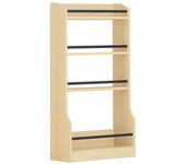 SoBuy Estantería pared de madera para cocina con 3 ganchos