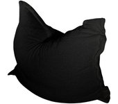 Bananair Puff de tela rizada desenfundable negro 180 x 140 cm
