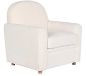 Fijalo Butaca poliester madera borreguito blanco 79x72x86cm