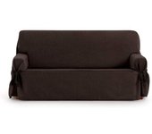 Eysa Funda de sofá dos plazas con lazos marrón 140 - 180 cm