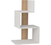 Dmora Mesa de café efecto madera roble blanco 42x30 h72 cm