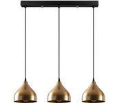 Wonderlamp Regleta colgante 3 luces oro con detalles en relieve
