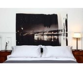 Mademoiselle Tiss Cabecero de tela sin soporte de madera de 160 × 125 cm