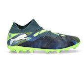 Puma - Bota de fútbol Future 7 Match MG, Unisex, Gray Skies-White-Fizzy Apple, 9 UK