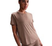 Nike - Camiseta One Classic Dri-FIT Mujer, Mujer, Mink Brown-Black, XS