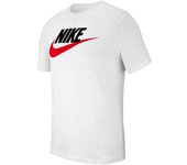 Nike - Camiseta Sportswear Icon Futura, Hombre, White-Black-University Red, XS