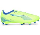 Puma - Bota de fútbol Ultra 5 Play FG/AG, Unisex, Fizzy Apple-White-Bluemazing, 6.5 UK