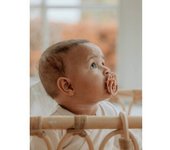Lote de 2 chupetes-tetinas BIBS Bohème, tamaño 1 de 0 a 6 meses melocotón