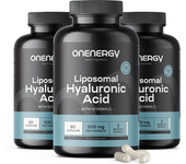 OnEnergy 3x Ácido hialurónico liposomal 500 mg, en total 180 cápsulas