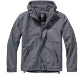 Brandit Windbreaker Frontzip Chaqueta - Negro Gris (L)