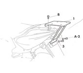 SHAD TOP MASTER YAMAHA AEROX 50 Conexión en mayúsculas - Negro