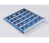 eurokraft pro Juego de separadores de cajones, para cajones de 200 mm de altura, para anchura x profundidad de armario de 1300 x 750 mm