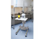 kaiserkraft Minimontacargas, carga máx. 65 kg, acero inoxidable, 2182 mm de altura
