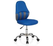 HJH Silla para niños VANDA, ergonómica, base metálica, en azul y gris