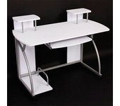 ofisillas Mesa de ordenador OHIO PRO, bandeja teclado, blanca, 115x55