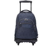 mochila escolar con ruedas azul y negro geometric - renglones totto ma03eco006-2210p-3jg
