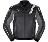Spidi DP Progressive Chaqueta de cuero para moto - Negro Blanco (52)