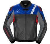 Spidi DP Progressive Chaqueta de cuero para moto - Negro Azul (52)
