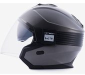 Blauer Hacker BTR Casco de jet - Negro Gris (XS)