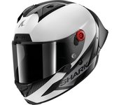 Shark Aeron GP Blank SP Casco - Negro Blanco (M)