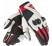 Dainese Mig C2 Guantes de la motocicleta - Negro Blanco Rojo (2XL)
