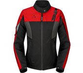 Spidi Corsa H2Out Chaqueta textil impermeable para mujer - Negro Rojo (L)
