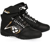 Ixon Killer WP Zapatos de moto para mujer - Negro Blanco Oro (36)