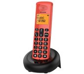 Teléfono DECT Alcatel E160 Identificador de Llamadas 50 Entradas Negro Rojo 2x300mAh