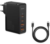 Cargador Baseus GaN2 Pro 100W 2 USB-C 2 USB-A, carga rápida y cable USB-C 1m incluido