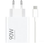 Cargador de pared XIAOMI MDY-15-EK GaN 90W HyperCharge Combo USB-A Cable USB-C 100cm