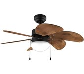 Cecotec EnergySilence Aero 365 Black&Wood Ventilador de Techo con Luz 50W Negro/Madera