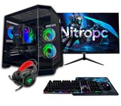 Nitropc Pack Gold Intel i5-12400F/16GB/1TB M2/RTX3050/Monitor 24"/Windows 11/WiFi USB