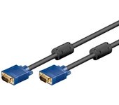 Wentronic Goobay - Cable de Monitor (Conector Macho HD de 15 Pines a Conector Macho HD de 15 Pines XGA SVGA, 10 m), Color Negro 1 x Monitorkabel