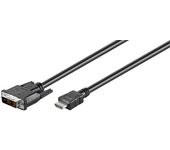 Goobay 50581 adaptador de cable de vídeo 3 m HDMI DVI-D Negro
