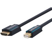 Clicktronic Cable certificado adaptador Mini Displayport a HDMI / 4K@30Hz / Alta Velocidad 10,2 Gbps/Compatible con FreeSync y G-Sync, Gaming, UHD TV, Pantalla, Monitor / 1 M