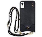 Cool Funda Correa Pop-Rock Negro para iPhone XR